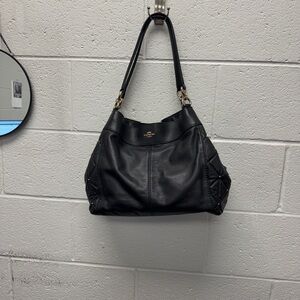 Coach Black Leather Shoulder Bag
